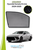 QS Sun Shades (Car Pardy) for Hyundai Sonata N Line 2024-2025, premium UV protection window shades.