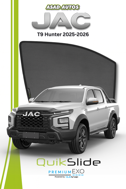 QS Sun Shades (Car Pardy) for JAC T9 Hunter – Custom Fit UV Protection & Enhanced Privacy