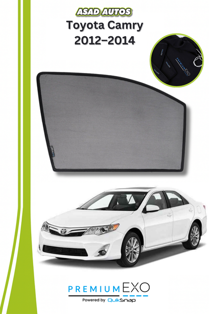 QS Sun Shades (Car Pardy) for Toyota Camry 2012–2014 – Custom Fit UV Protection Window Visors