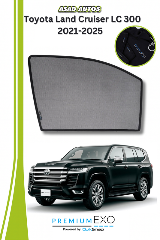 QS Sun Shades (Car Pardy) for Toyota Land Cruiser LC 300 2021-2025 – Custom Fit, UV Protection & Style