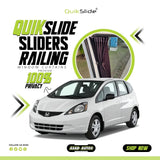 QuikSlide Railing Curtains for Honda Fit Gen2 aka Jazz 2007-2014 Custom Fit Sliding Window Sun Shades