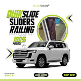QuikSlide Railing Curtains for Toyota Land Cruiser J300 2021-2025 Custom Fit Sliding Window Sun Shades