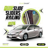 QuikSlide Railing Curtains for Toyota Prius Gen4 2015-2019 Custom Fit Sliding Window Sun Shades