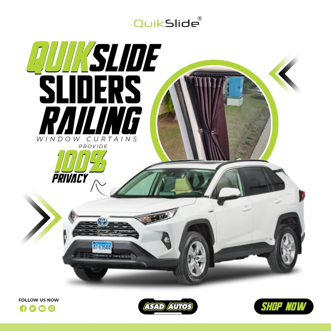 QuikSlide Railing Curtains for Toyota RAV4 Gen5 2019–2025