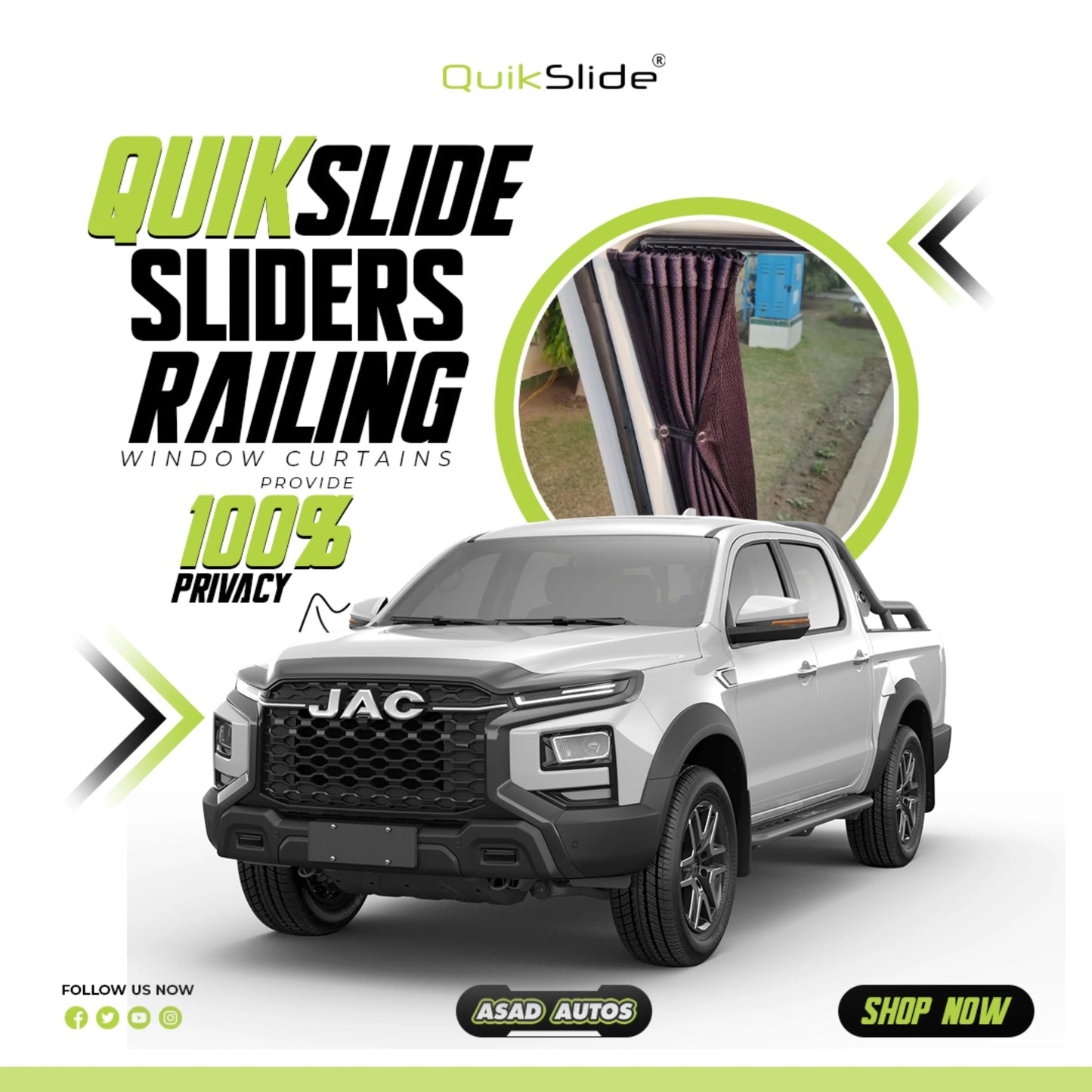 QuikSlide Raling Curtains for_JAC_T9_Hunter_Gen3_2024_2025_Sun_Protection_Privacy_Shades_2