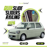 QuikSlide Sliders Railing Curtains Daihatsu Mira Tocot Gen1 (2018–2023) – Custom-Fit Privacy & Sun Protection Car Curtains