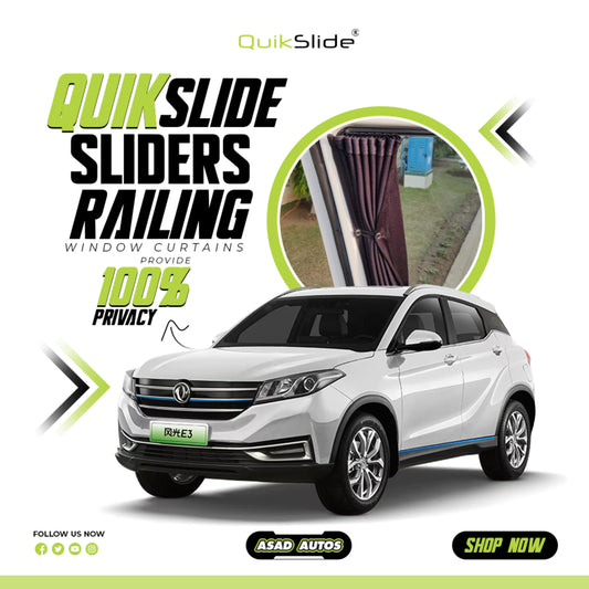 QuikSlide Sliders Railing Curtains For DFSK Seres3 (2020 - 2024) — Premium Car Window Shades & Railing Curtains
