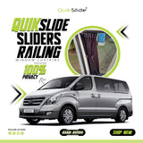 QuikSlide Sliders Railing Curtains For Hyundai Starex TQ Gen2 (2007 - 2025) — Car Window Shades & Railing Curtains