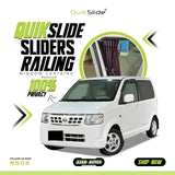QuikSlide Sliders Railing Curtains For Mitsubishi EK Wagon OTTI Gen2 2006 - 2013