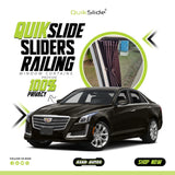 QuikSlide Sliders Railing Curtains for Cadillac CTS Gen3 2014–2019 Car Window Sun Shades