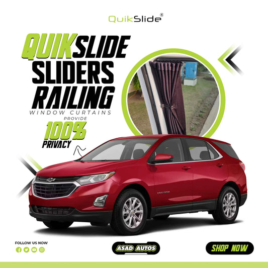 QuikSlide Sliders Railing Curtains for Chevrolet Equinox Gen3 2017-2022