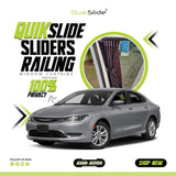 QuikSlide Sliders Railing Curtains for Chrysler 200 Gen2 2015–2017 Car Window Sun Shades