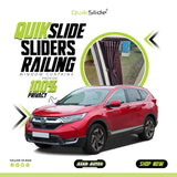 QuikSlide Sliders Railing Curtains for Honda CR-V Gen5 2017–2022 car window sun shades with UV protection and privacy coverage