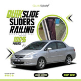 QuikSlide Sliders Railing Curtains for Honda City (2002-2008) – Stylish Custom Fit Privacy Shades with Sun Protection and UV Protection"
