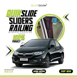 QuikSlide Sliders Railing Curtains for Honda City (2021-2024) – Custom Fit Premium Privacy Shades with Sun Protection and UV Block"
