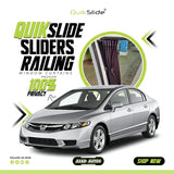 QuikSlide Sliders Railing Curtains for Honda Civic (2006-2011) – Custom Fit Premium Privacy Shades with Sun Protection and UV Protection"

