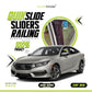 QuikSlide Sliders Railing Curtains for Honda Civic 2016-2021 (10th Generation) – UV Protection and Privacy Accessory
