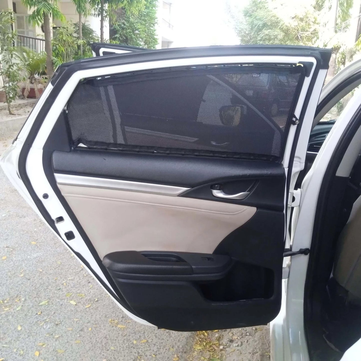 QuikSlide Sliders Railing Curtains for Honda Civic 2016-2021 (10th Generation) – UV Protection and Privacy Accessory