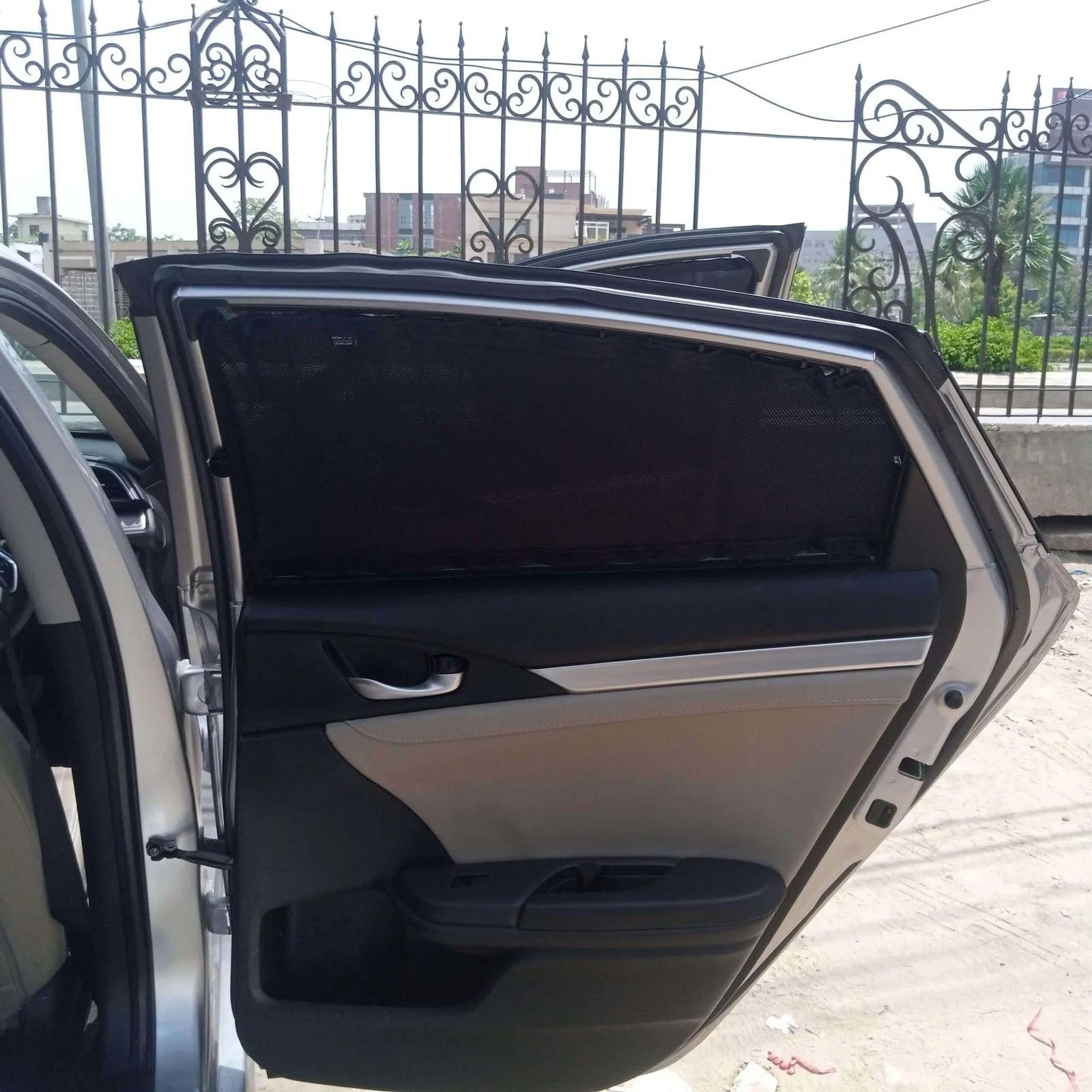 QuikSlide Sliders Railing Curtains for Honda Civic 2016-2021 (10th Generation) – UV Protection and Privacy Accessory