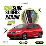 QuikSlide Sliders Railing Curtains for Honda Fit (2013-2022) – Premium Custom Fit Privacy Shades with Sun Protection and UV Block