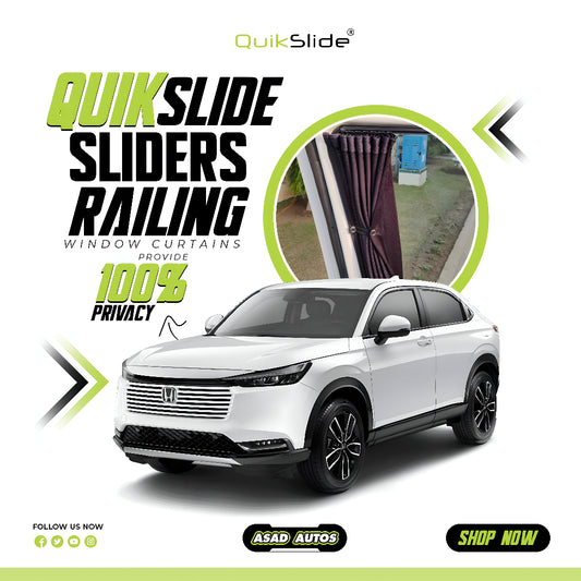 QuikSlide Sliders Railing Curtains for Honda HRV 2022–2025