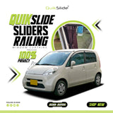 QuikSlide Sliders Railing Curtains for Honda Life Gen4 (2003-2006) | Sunshade & Privacy