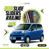 QuikSlide Sliders Railing Curtains for Honda Life Gen5 (2008–2014), premium car window curtains, custom fit for privacy, UV protection, and heat control