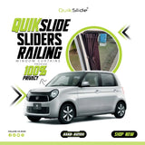 QuikSlide Sliders Railing Curtains for Honda N-One Gen1 2012–2020 car window sun shades with UV protection and privacy coverage