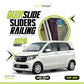 QuikSlide Sliders Railing Curtains for Honda N-WGN 2013-2019 1st Gen premium car window curtain set installed on side windows