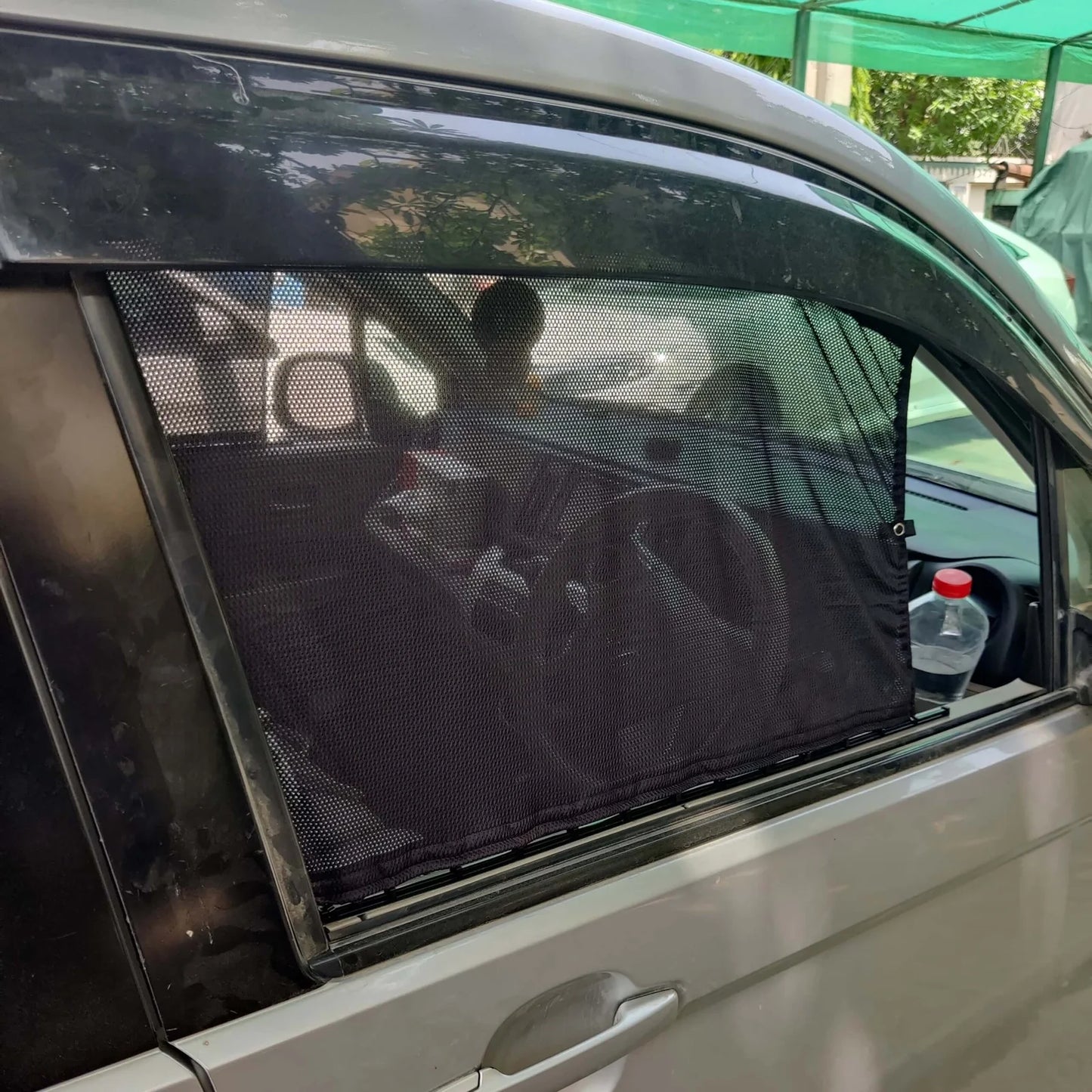 QuikSlide Sliders Railing Curtains for Honda N-WGN 2013-2019 1st Gen premium car window curtain set installed on side windows