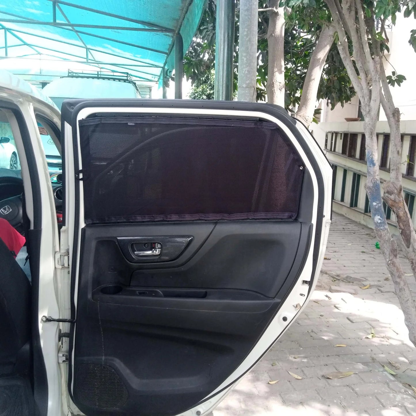QuikSlide Sliders Railing Curtains for Honda N-WGN 2013-2019 1st Gen premium car window curtain set installed on side windows