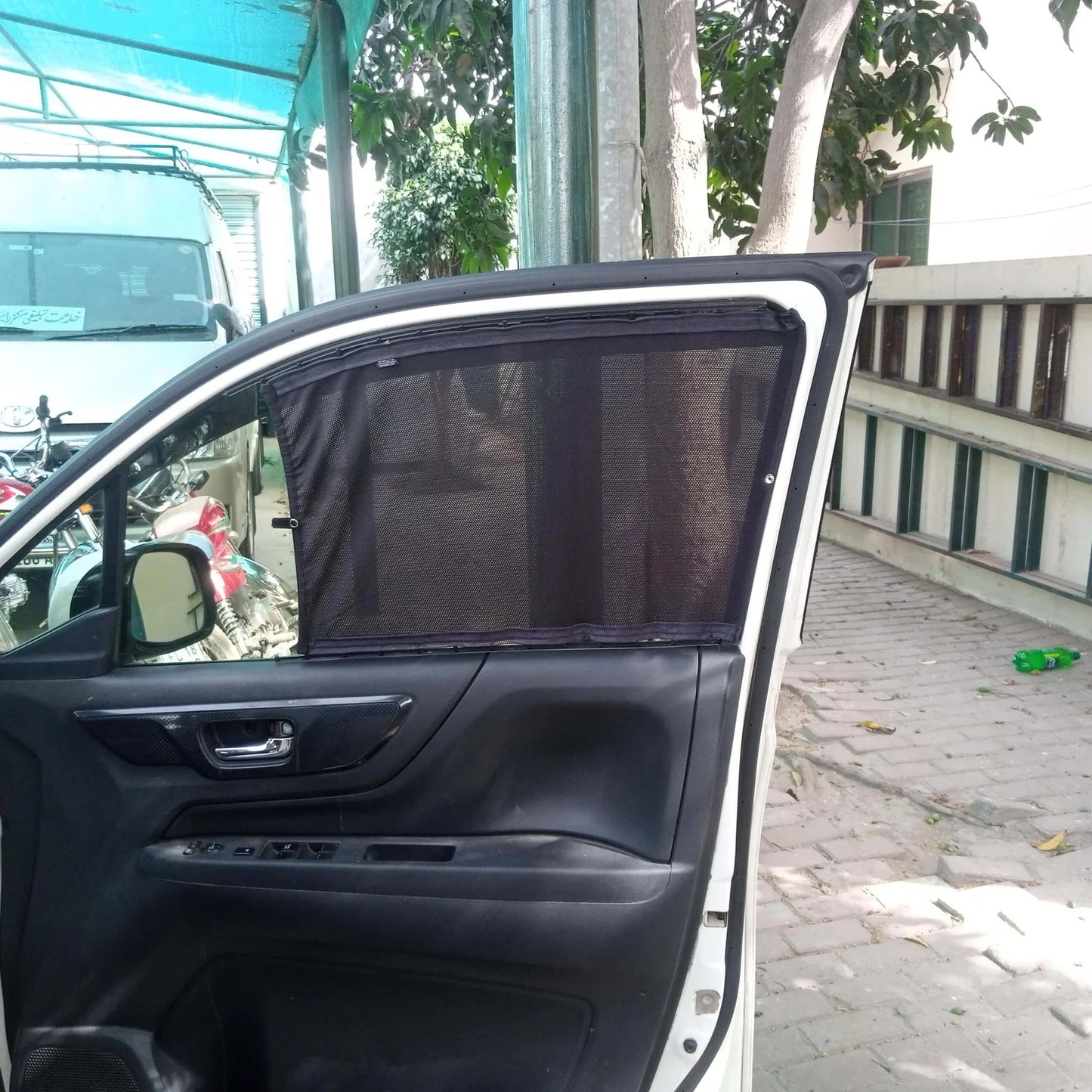 QuikSlide Sliders Railing Curtains for Honda N-WGN 2013-2019 1st Gen premium car window curtain set installed on side windows