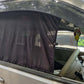 QuikSlide Sliders Railing Curtains for Honda N-WGN 2013-2019 1st Gen premium car window curtain set installed on side windows
