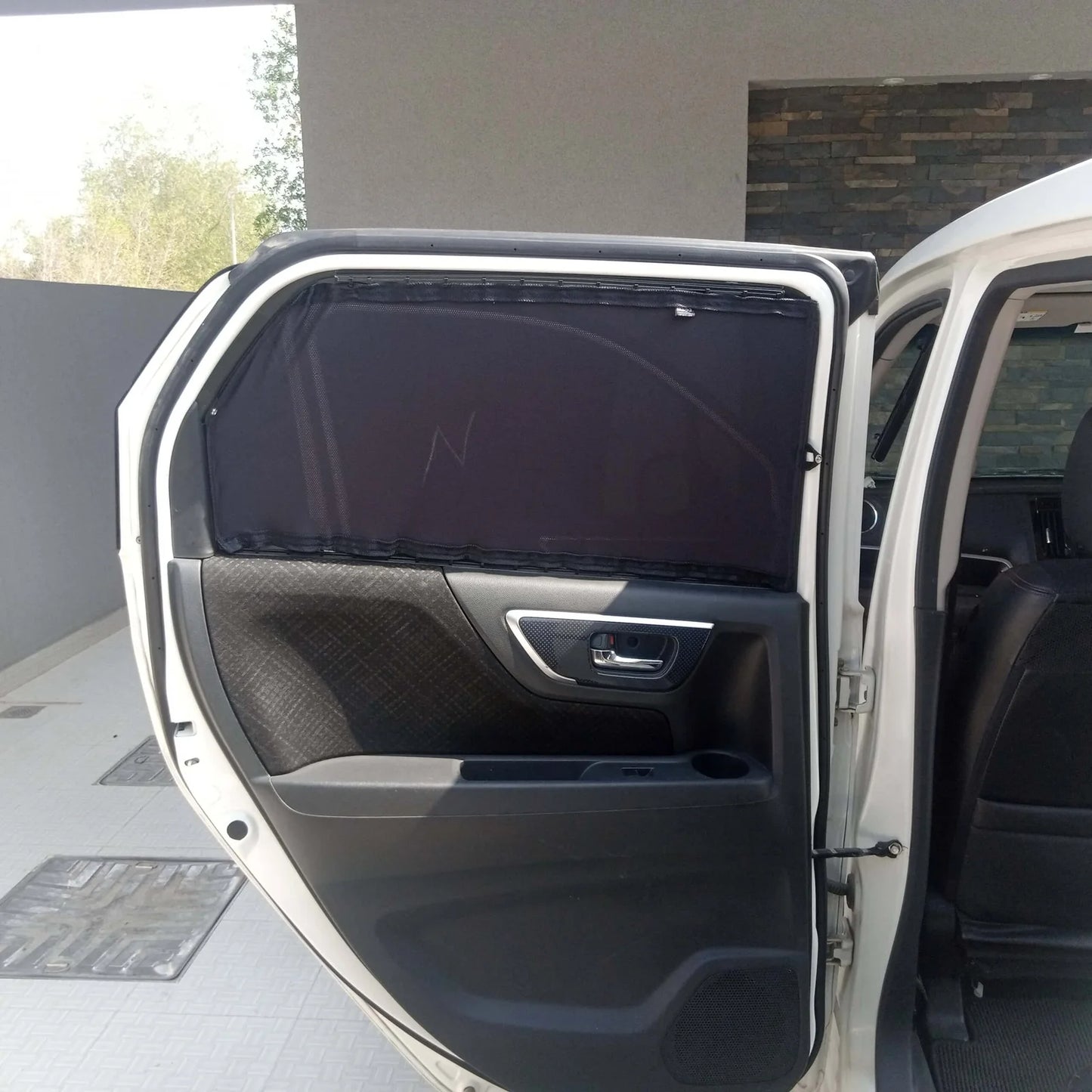 QuikSlide Sliders Railing Curtains for Honda N-WGN 2013-2019 1st Gen premium car window curtain set installed on side windows