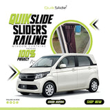 QuikSlide Sliders Railing Curtains for Honda N-WGN 2013-2019 1st Gen premium car window curtain set installed on side windows