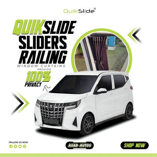 QuikSlide Sliders Railing Curtains for Honri VE 3.0 (2024 - 2025) – Premium Car Window Curtains