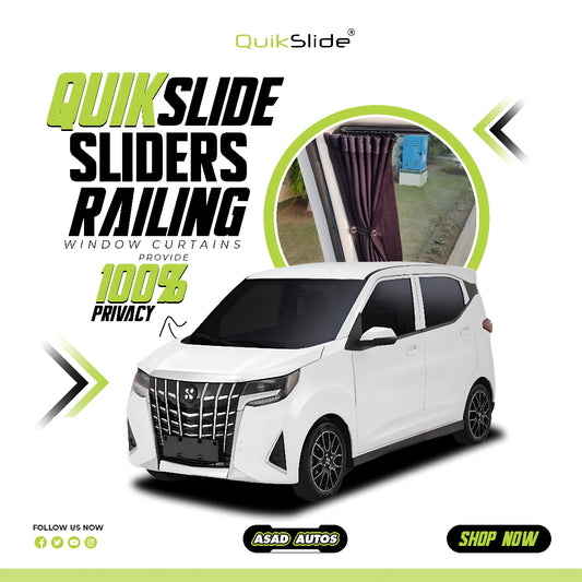 QuikSlide Sliders Railing Curtains for Honri VE 3.0 (2024 - 2025) – Premium Car Window Curtains