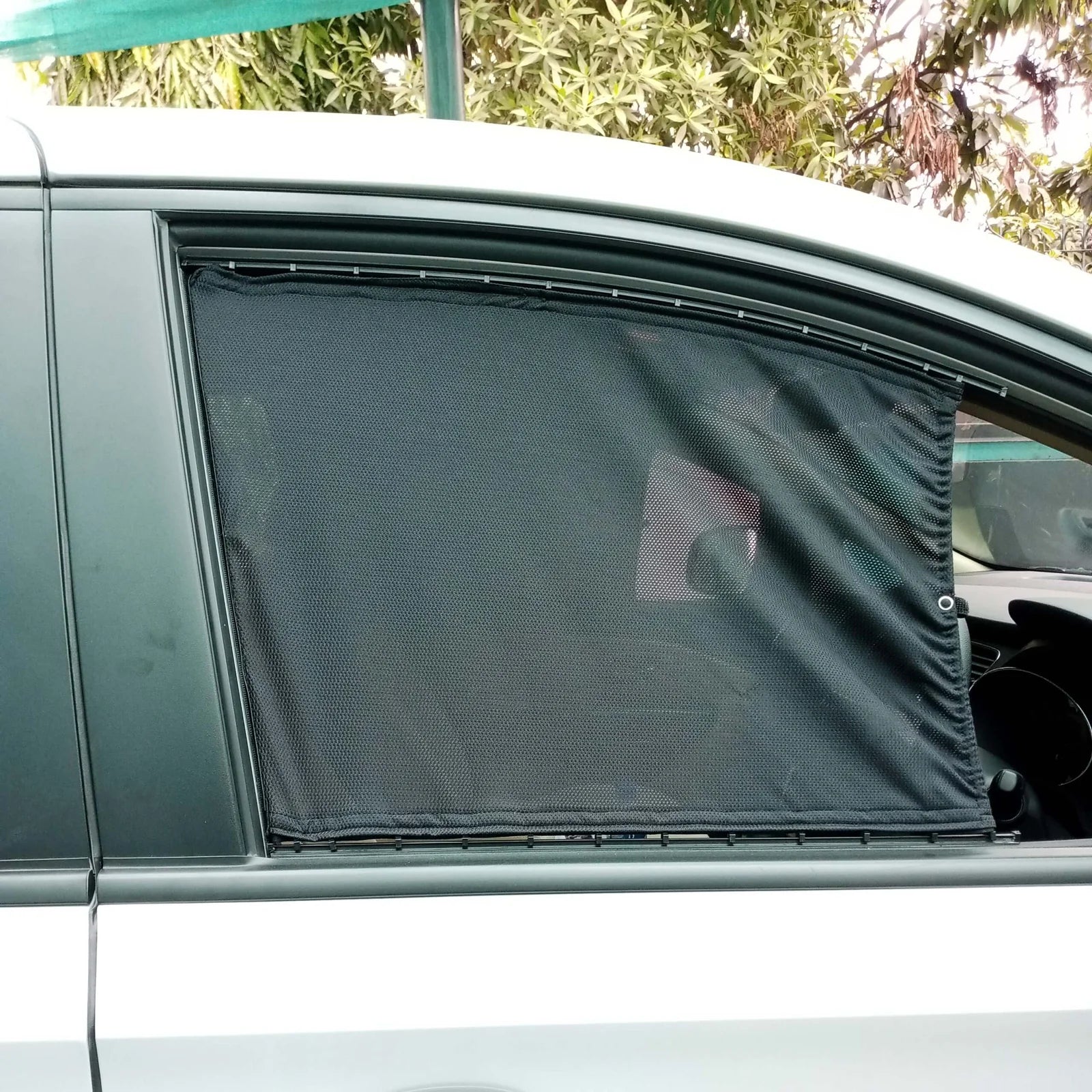 QuikSlide Sliders Railing Curtains for Kia Carnival 3rd Gen (2018-2020) – Superior Privacy and Sun Protection."
