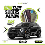QuikSlide Sliders Railing Curtains for Kia Sportage Gen5 (2023–2025) – Premium Sunshade Privacy Set