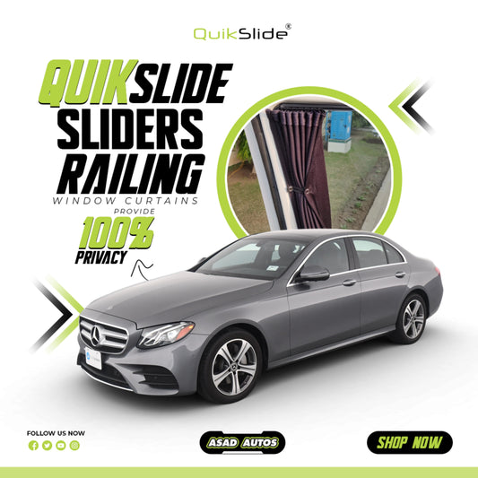 QuikSlide Sliders Railing Curtains for Mercedes-Benz E-Class Gen5 W213 (2016-2023) | Premium Sunshade & Privacy
