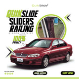 QuikSlide Sliders Railing Curtains for Nissan Bluebird Sylphy Gen1 (2000–2004) – Premium Sun Protection & Privacy Car Curtains