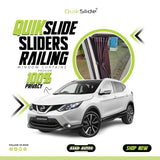 QuikSlide Sliders Railing Curtains for Nissan Qashqai Gen2 (2013 - 2022) — Car Window Shades & Railing Curtains