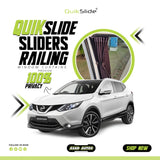 QuikSlide Sliders Railing Curtains for Nissan Qashqai Gen2 (2013 - 2022) — Car Window Shades & Railing Curtains