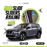QuikSlide Sliders Railing Curtains for Nissan Rogue 2021-2025 Gen3
