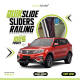 QuikSlide Sliders Railing Curtains for Proton X70 1st Gen (2020-2023) – Premium Sun Protection and Privacy