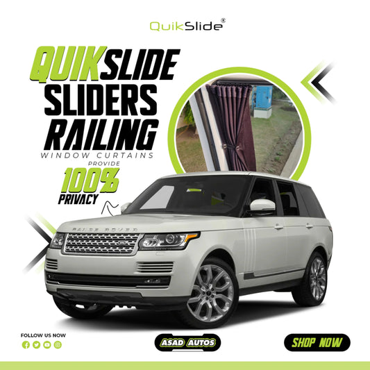 QuikSlide Sliders Railing Curtains for Range Rover Gen4 L405 2013–2021 Car Window Sun Shades