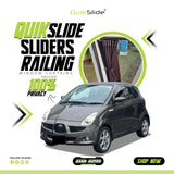 QuikSlide Sliders Railing Curtains for Subaru R2 Gen 1 2003 - 2010