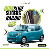 QuikSlide Sliders Railing Curtains for Suzuki Alto Gen9 (2014-2025) – Premium Privacy & Sun Protection"

