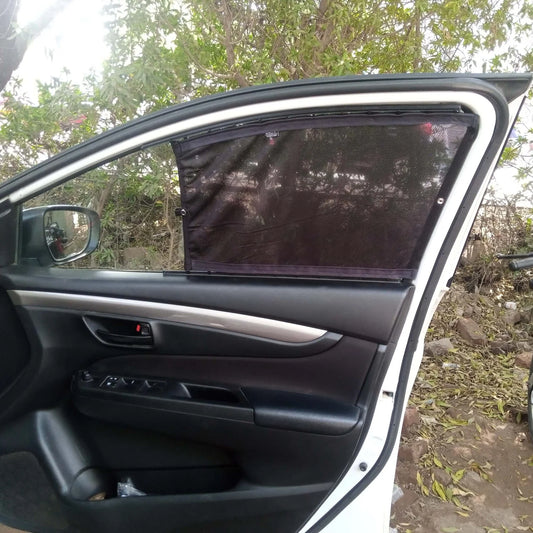 QuikSlide Sliders Railing Curtains for Suzuki Ciaz 1st Gen (2017-2019) – Premium Privacy and Sun Protection