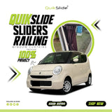QuikSlide Sliders Railing Curtains for Suzuki MR Wagon Nissan Moco Gen2 2006–2011 car window sun shades with UV protection and privacy coverage